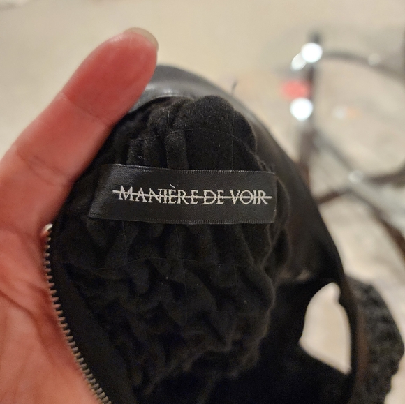 Maniere De Voir Vegan Leather Mini Dress - Picture 7 of 7